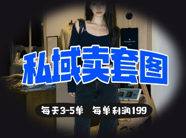 私域卖套图每天3-5单，每单利润99-星叙轻创