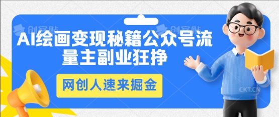 AI绘画变现秘籍:公众号流量主副业狂挣,网创人速来掘金-星叙轻创