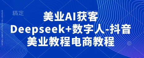 美业AI获客Deepseek+数字人-抖音美业教程电商教程-星叙轻创