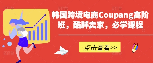韩国跨境电商Coupang高阶班，酷胖卖家，必学课程-星叙轻创