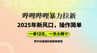哔哩哔哩暴力拉新：2025年新风口，一单12元，一天数张(附开白渠道和保姆级教程)-星叙轻创